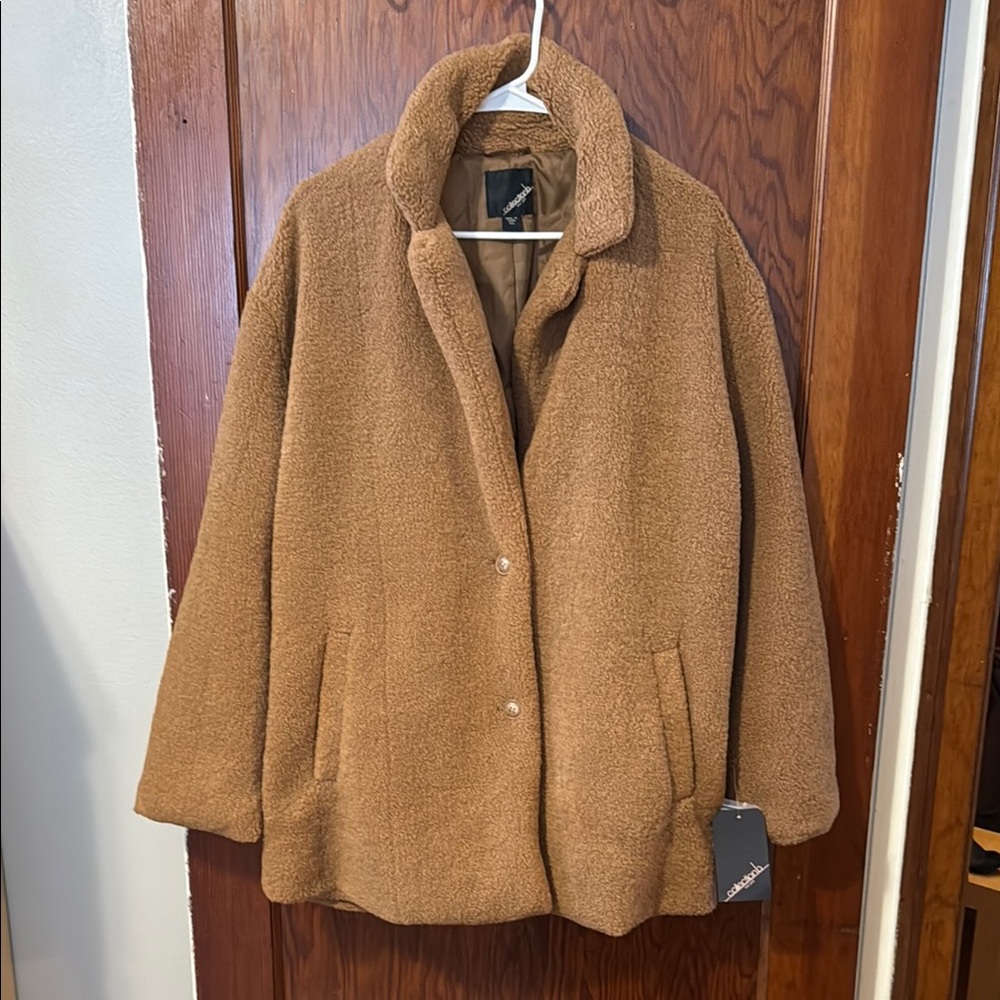 Collection B Macy’s Women's Brown Teddy Bear Jacket size XXL